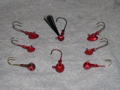 my candy red jigs