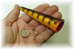 Yellow/gold bass popper