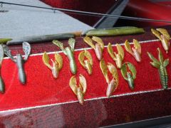 Re-melts from Carolina Baits runners plastic.