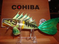 Cohiba "Cuban" Cigar Lg Mouth Bass Bait, Fuente Cigar Walleye & Nebraska Huskers lure