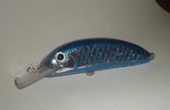 Blue foil minnow