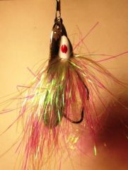 BITES BACK JIG/SPOON COMBO  WITH IRRIDESCENT MYLAR SKIRT