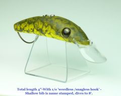 Timber lure with Treeless / Snagless Hook