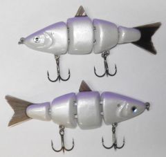 Hand carved PVC 4 piece swimbait.