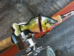 Bleeding bluegill basswood swimbait