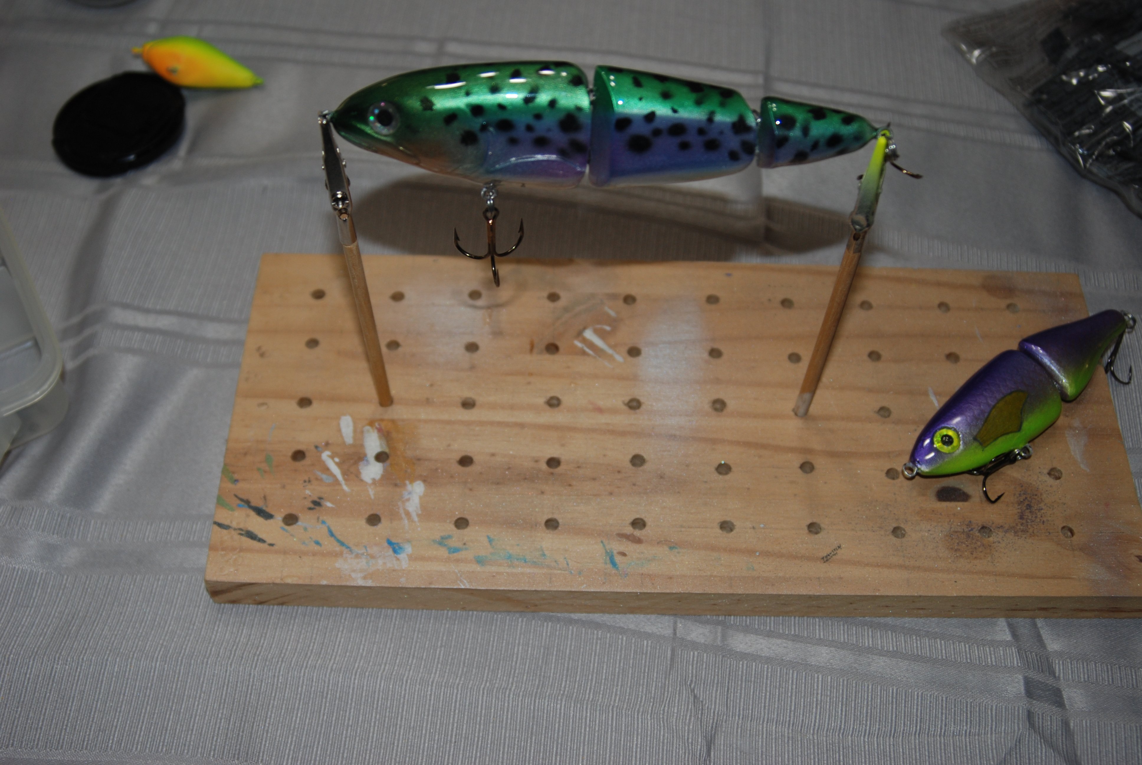 Acrylic Fishing Lure Showing Stand
